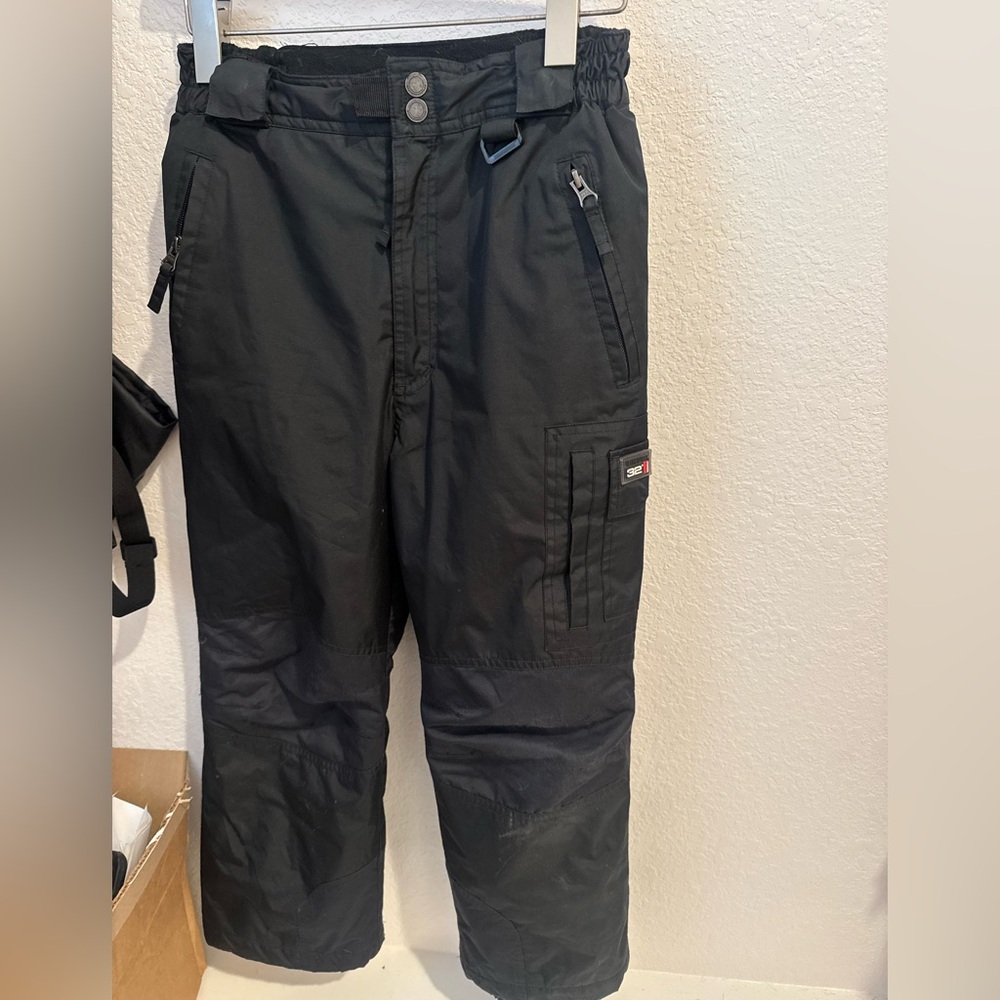 Kids Black Snow Pants